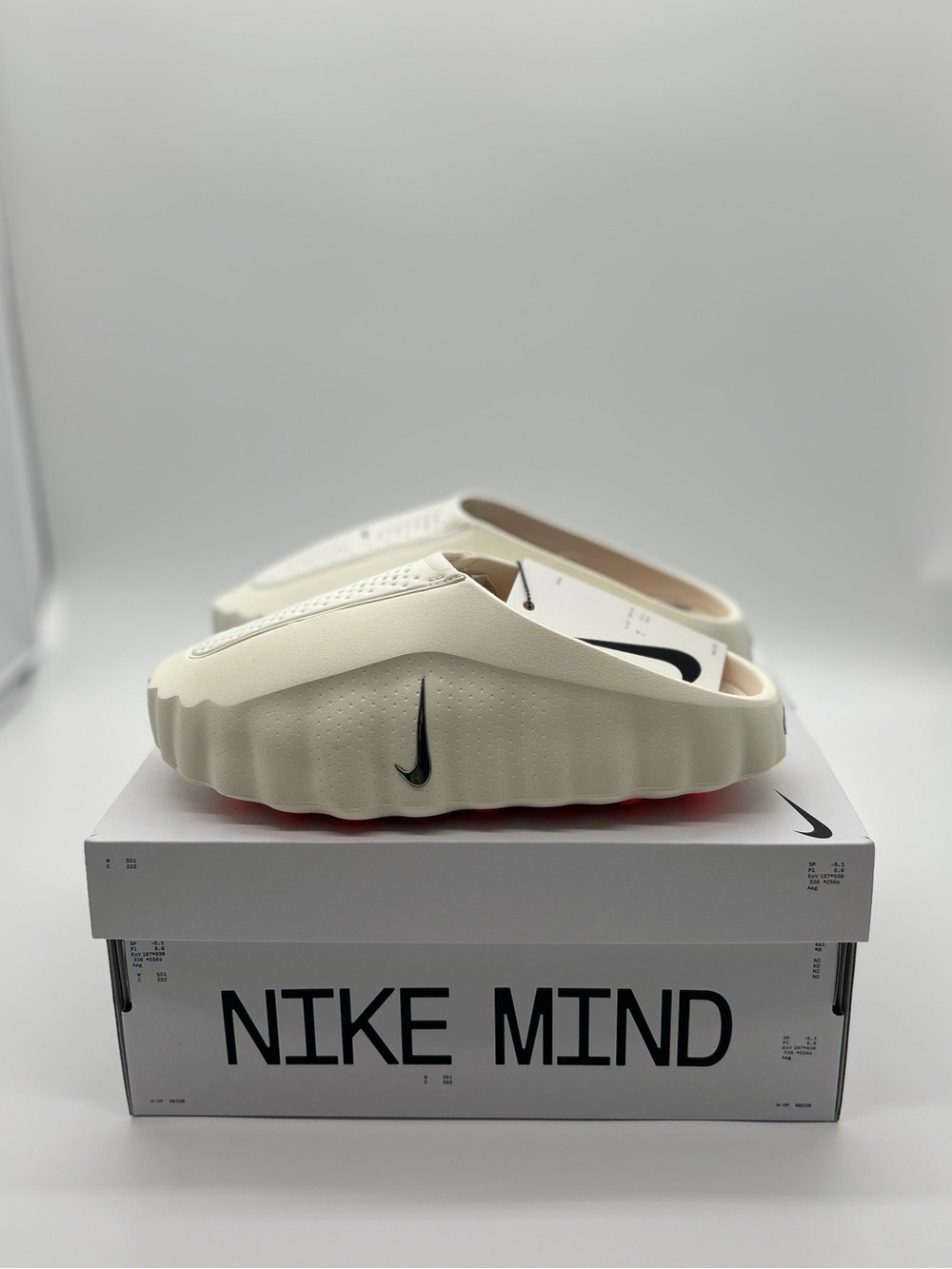 Nike Mind 001 Pregame Mules Slides - Sail Light Bone Cream - Picture 4 of 17
